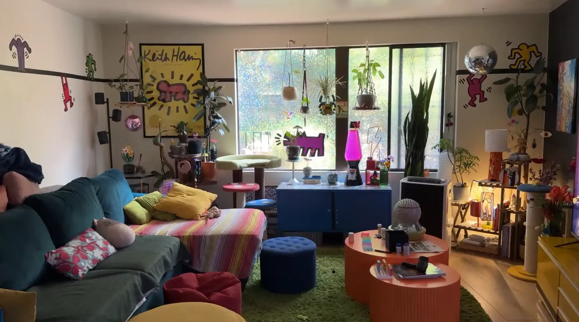 Rob's colorful maximalist living room